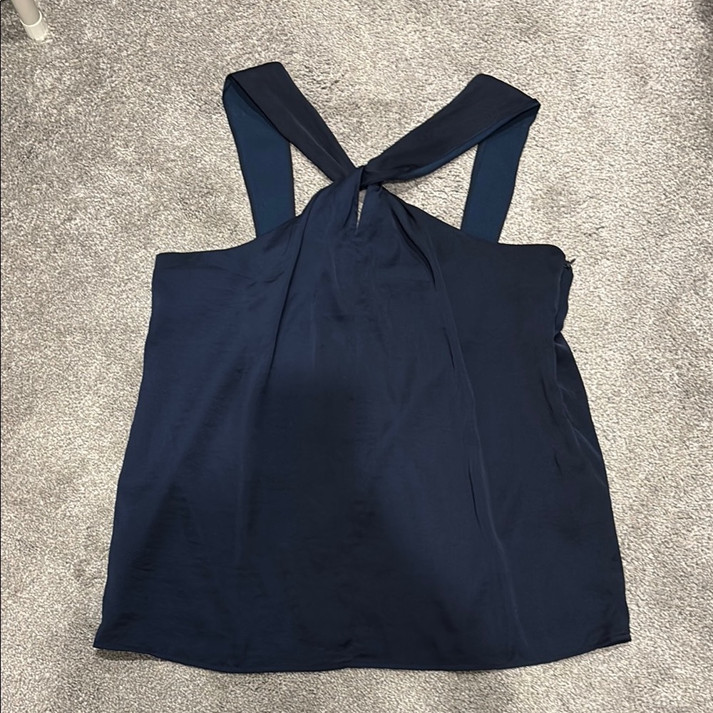 Elegant Navy Blue Sleeveless Top